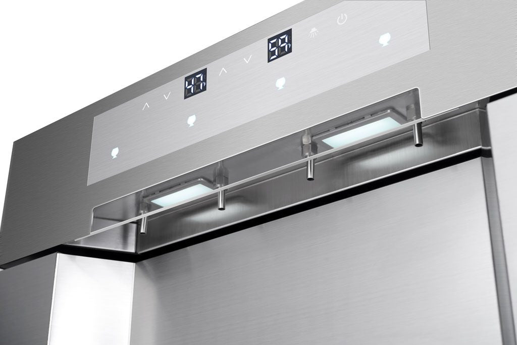 Cavavin F-30SS 24 In. 4-Bottle Dual Zone Wine Dispenser, Argon Preservation System, Anti-UV Glass, Flush or Proud Mount Built-In