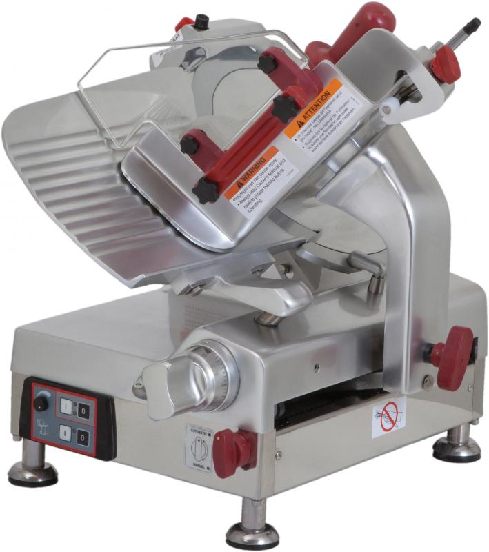 Omas MS-IT-0300-A 25 In. 12 In. Belt-Driven Automatic Gravity Slicer, Dual 370W Motors, 200 RPM, 120V