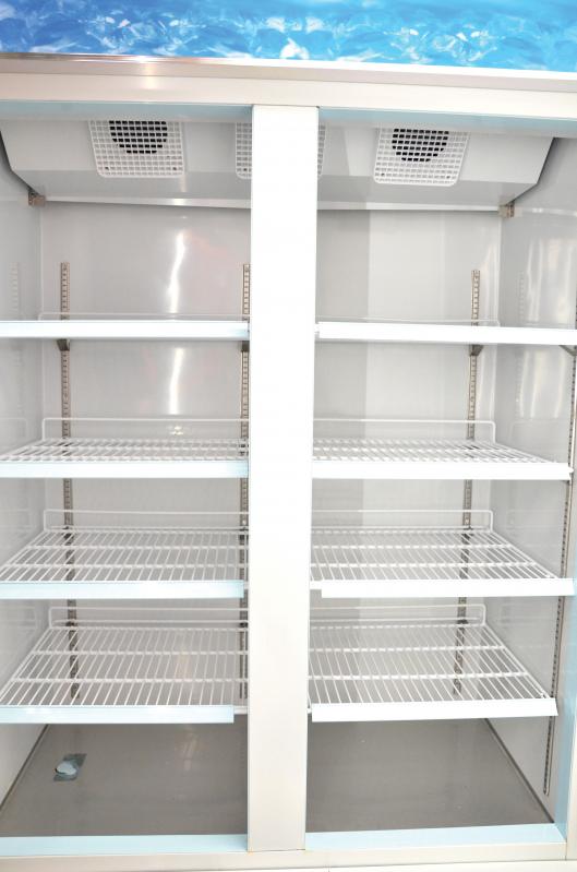 Omcan FR-CN-1250-HC 49 In. White Glass Doors Display Freezer, 29 Cu. Ft., Self-Closing, LED Lighting