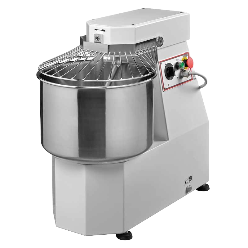 Omcan 13166 Avancini Stainless Steel 24 qt Heavy-Duty Spiral Dough Mixer, 2 Speeds, 208V / 60Hz / 3Ph