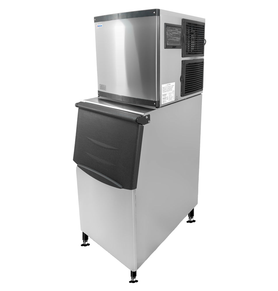 Omcan IC-CN-0329 22 In. Ice Maker, 350 lb/Day, 275 lb Bin, Full Cube, Air Cooled, Energy Star