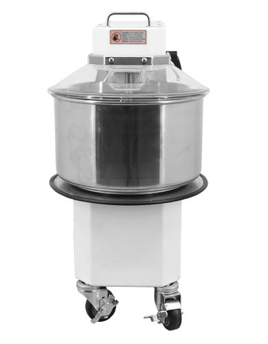 Omcan MX-IT-0020-R 22 Qt. Spiral Dough Mixer with Removable Bowl, 1 HP, Stainless Steel