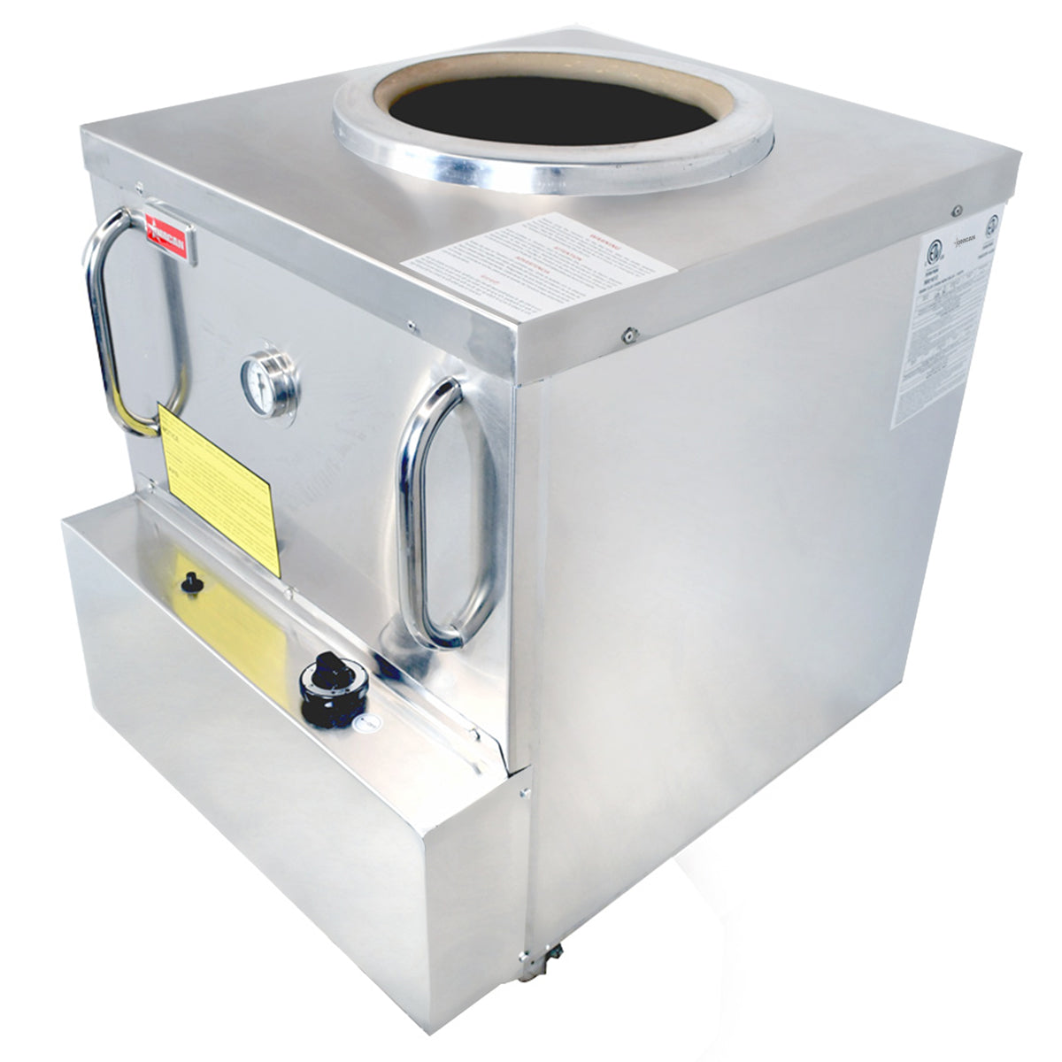 Omcan CE-IN-3434 34 In. Natural Gas Tandoor Clay Oven, 70,000 BTU, Stainless Steel Exterior