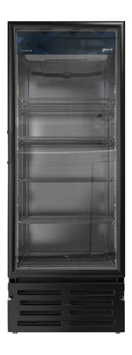 Omcan 45445 G319 HC 26 In. Single Swing Glass Door Merchandiser Refrigerator, 19.2 Cu. Ft., Imbera Elite HC Series, R290, Energy Star