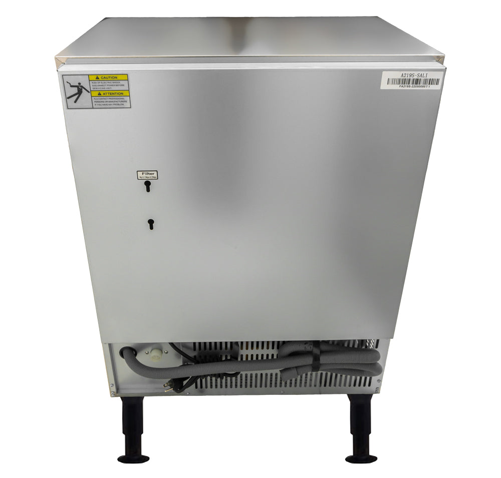 Omcan IC-CN-0289S 26 In. Ice Maker, 280 lb/Day, 79.4 lb Bin, Full Cube, Air Cooled, Energy Star