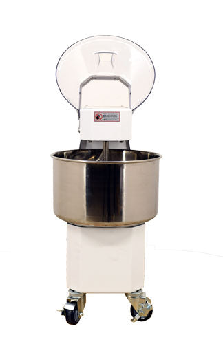 Omcan 45417 22 Qt Spiral Dough Mixer, Fixed Bowl, without Timer, 1 HP, Made in Italy