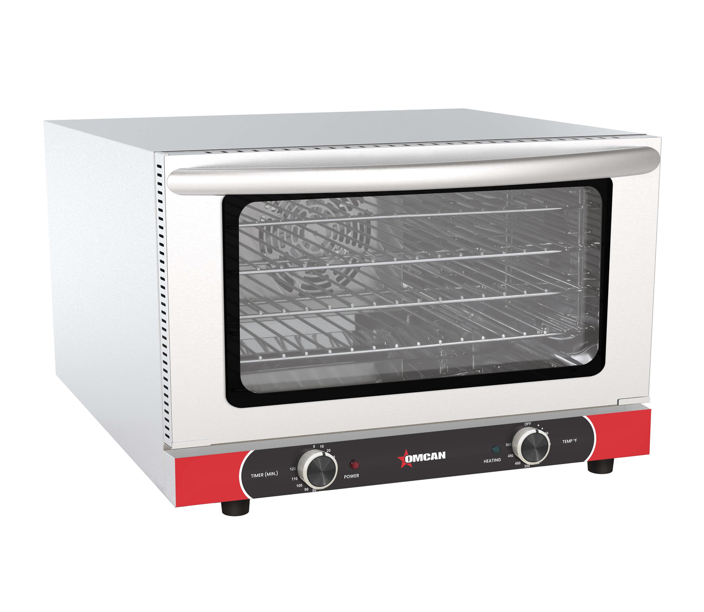 Omcan CE-CN-0047 Countertop Convection Oven, 47L (1.66 Cu. Ft.), 1,600W, 4 Racks