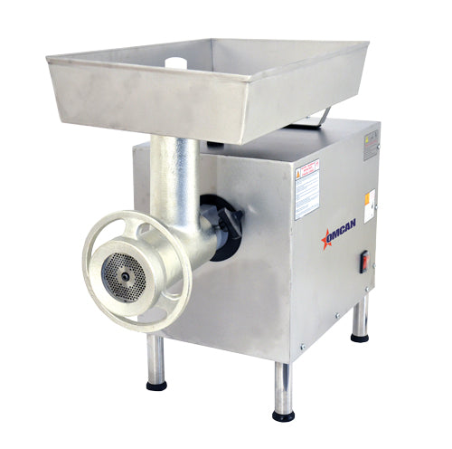 Omcan MG-BR-0022 #22 Meat Grinder, 2 HP, Gear-Driven, Stainless Steel Pan