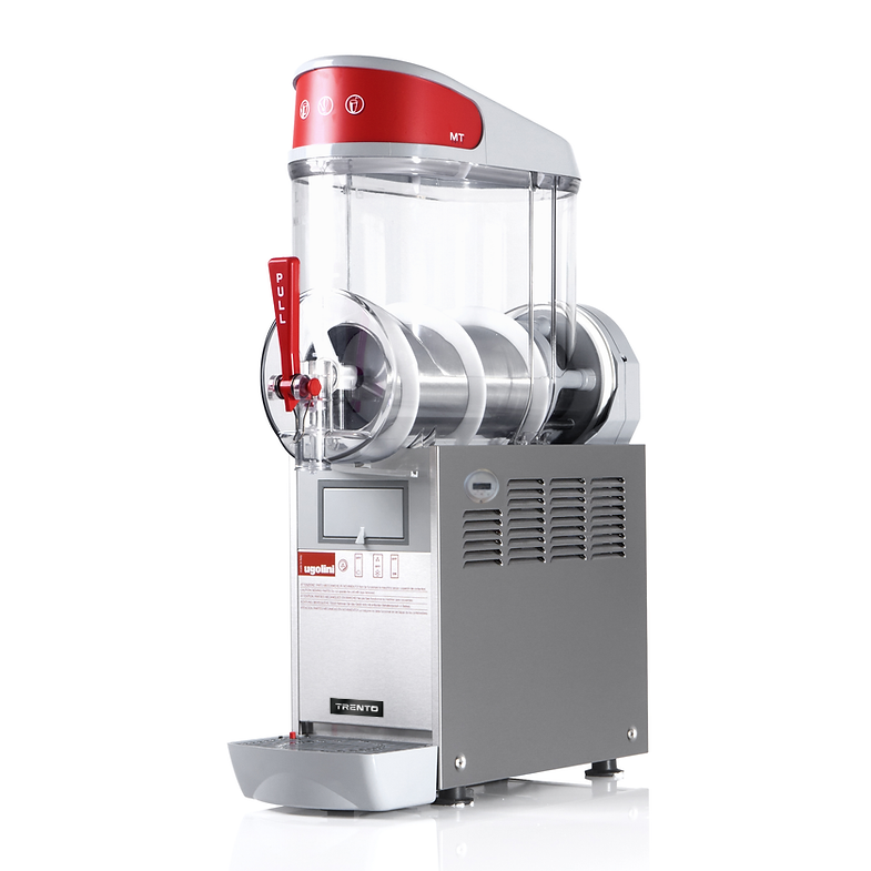 Omcan 49081 Ugolini MT 1P Countertop Single Bowl Granita / Slushy Machine, 2.6 gal. (10L), Magnetic Drive, Stainless Steel