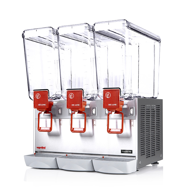 Omcan 49089 Ugolini Arctic Deluxe Triple Bowl Juice Dispenser, 16 Gal. Total Capacity, Impeller Stirring