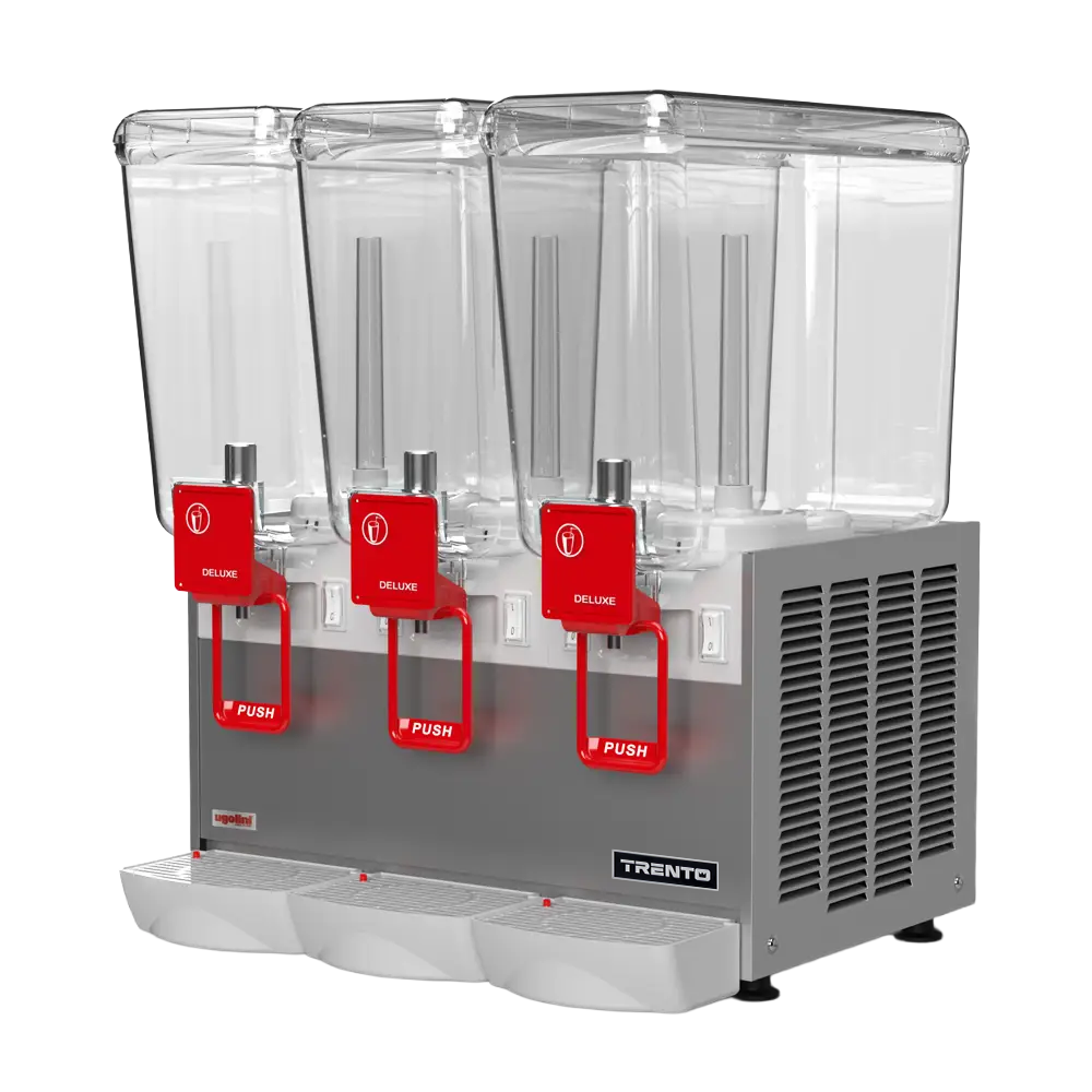 Omcan 49089 Ugolini Arctic Deluxe Triple Bowl Juice Dispenser, 16 Gal. Total Capacity, Impeller Stirring