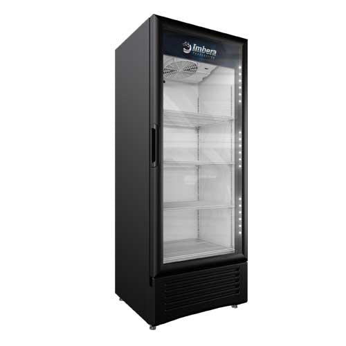 Omcan 41217 25" One Glass Door Swing Refrigerator, 11.5 cu.ft., BMAD Cooling, LED Lighting, Cyclopentane Foam Insulation