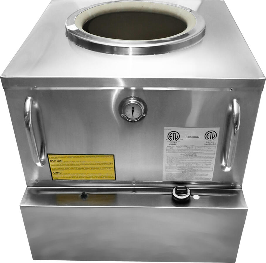 Omcan CE-IN-24X24 24 In. Natural Gas Tandoor Clay Oven, 48,000 BTU, Stainless Steel Exterior