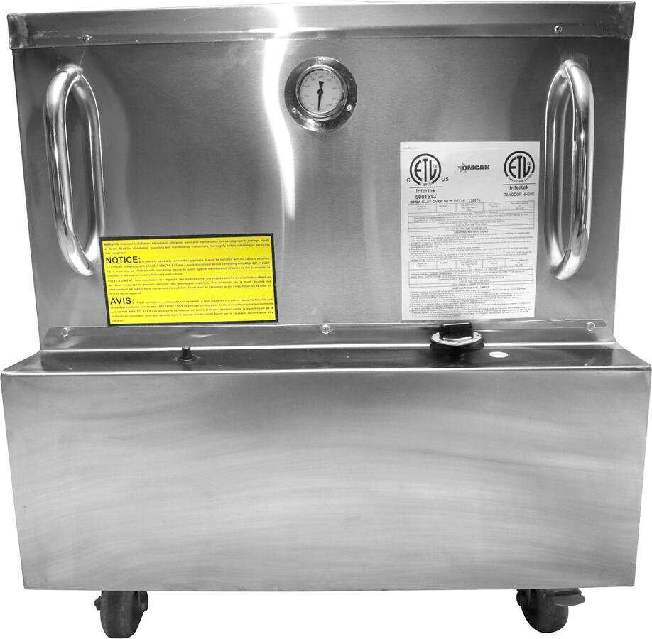 Omcan CE-IN-24X24 24 In. Natural Gas Tandoor Clay Oven, 48,000 BTU, Stainless Steel Exterior
