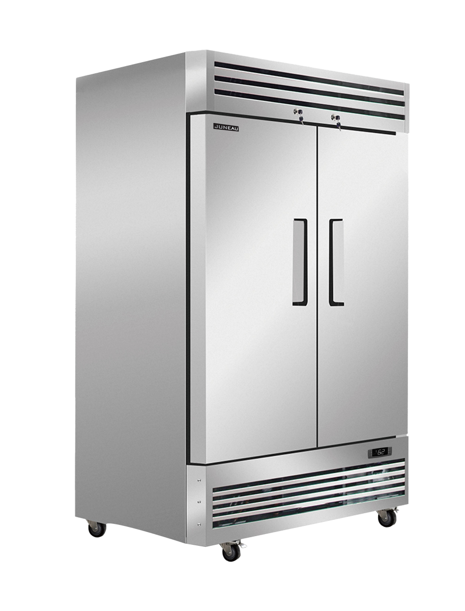 Omcan RE-TH-0041-HC 54 In. Juneau Two Door Reach-In Refrigerator, 39.4 Cu. Ft., R290, Stainless Steel