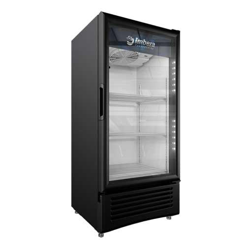 Omcan 41216 Imbera VR10 25 In. Elite Series One Glass Door Swing Refrigerator, 8.9 Cu. Ft., BMAD System, LED Lighting