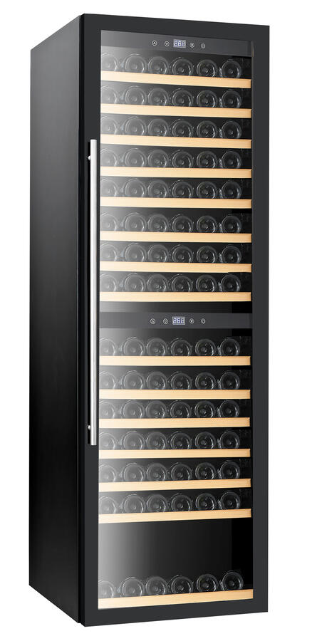 Omcan WC-CN-0181-DB Vinovero 27 In. Dual Zone Wine Cooler, 180 Bottle Capacity, Black Glass Door, R600a Refrigerant