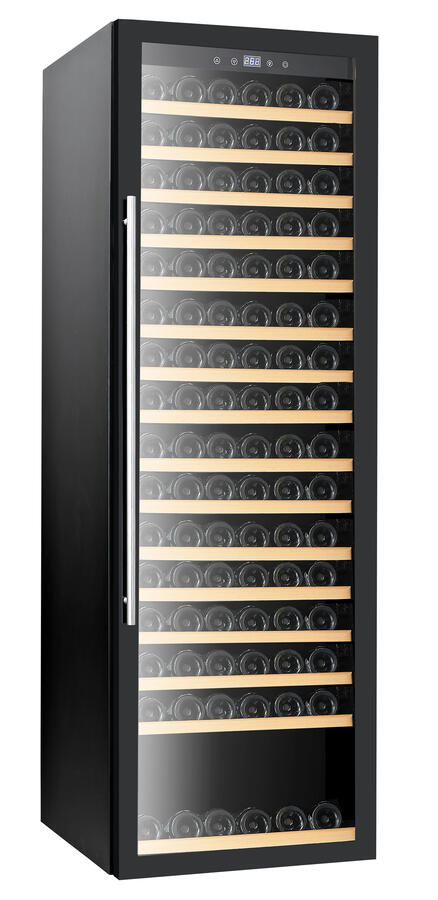 Omcan WC-CN-0192-SB Vinovero 27 In. Single Zone Wine Cooler, 192 Bottle Capacity, Black Glass Door, R600a Refrigerant