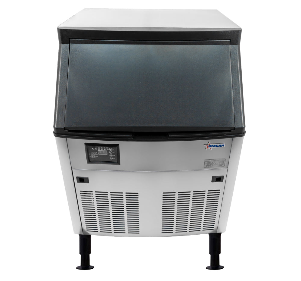 Omcan IC-CN-0219S 26 In. Ice Maker, 210 lb/Day, 79.4 lb Bin, Full Cube, Air Cooled, Energy Star