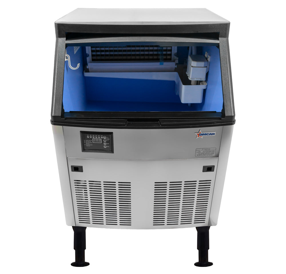 Omcan IC-CN-0219S 26 In. Ice Maker, 210 lb/Day, 79.4 lb Bin, Full Cube, Air Cooled, Energy Star