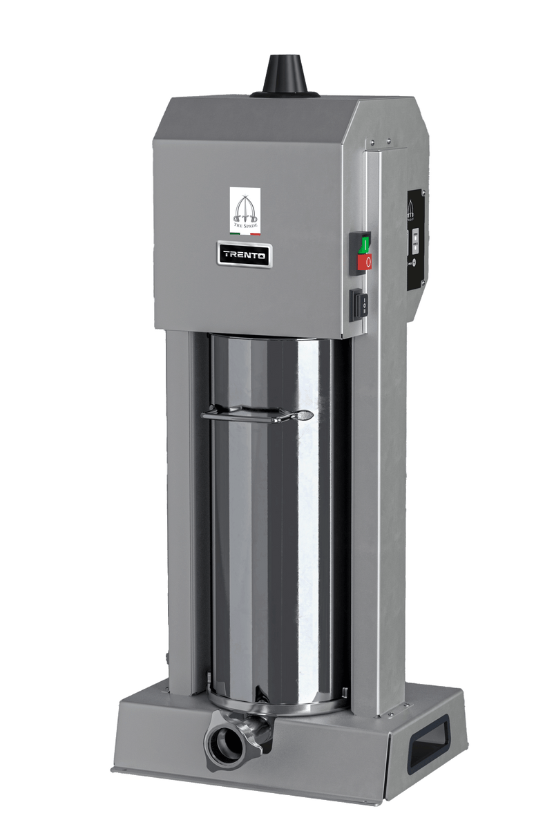 Omcan SS-IT-0015 Trento 15L (33 lb) Electric Sausage Stuffer, Pedal Operated, Automatic Piston Return, Stainless Steel