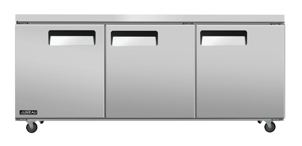 Omcan FR-TH-1829-HC 72 In. Undercounter Freezer, 3-Door, 11 Cu. Ft., R290 Refrigerant