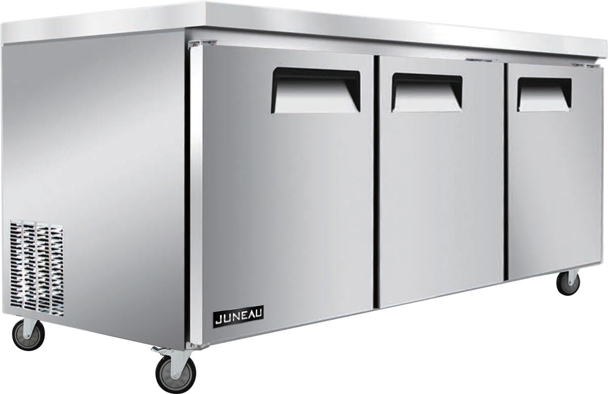 Omcan FR-TH-1829-HC 72 In. Undercounter Freezer, 3-Door, 11 Cu. Ft., R290 Refrigerant
