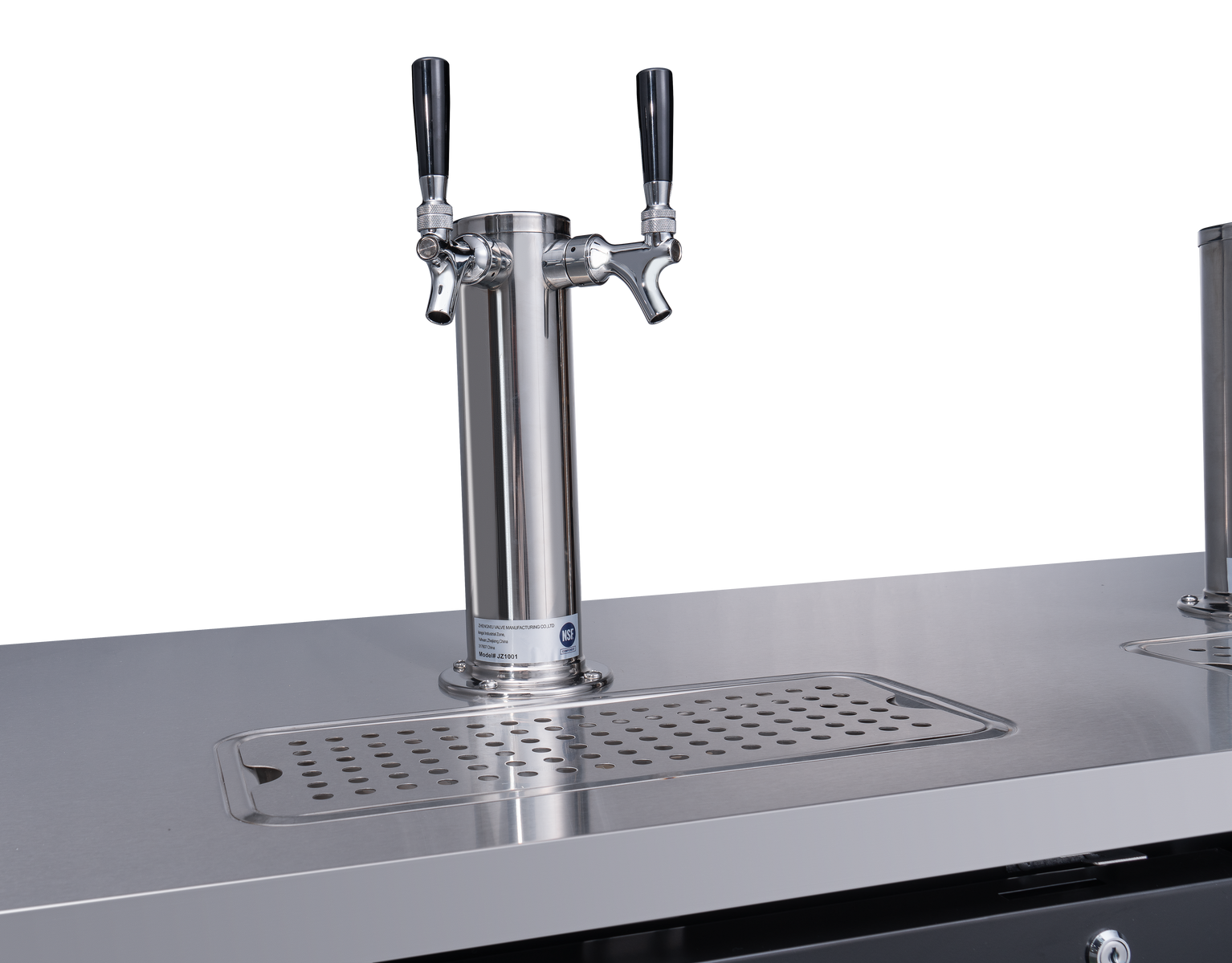 Omcan BB-CN-0016-DH 61 In. Solid Door Beer Dispenser, 3 Keg Capacity, 15.8 Cu. Ft., 4 Shelves
