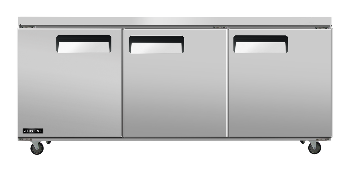 Omcan RE-TH-0016-HC 72 In. Undercounter Refrigerator, 3-Door, 11 Cu. Ft., R290 Refrigerant