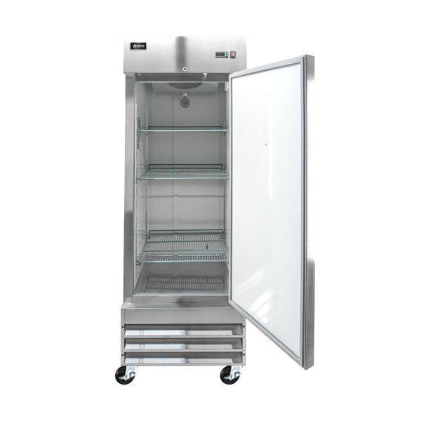 Omcan FR-CN-0737-HC 29 In. Stainless Steel Single-Door Reach-In Freezer, 23 Cu. Ft., Self-Closing Doors, R290 Refrigerant
