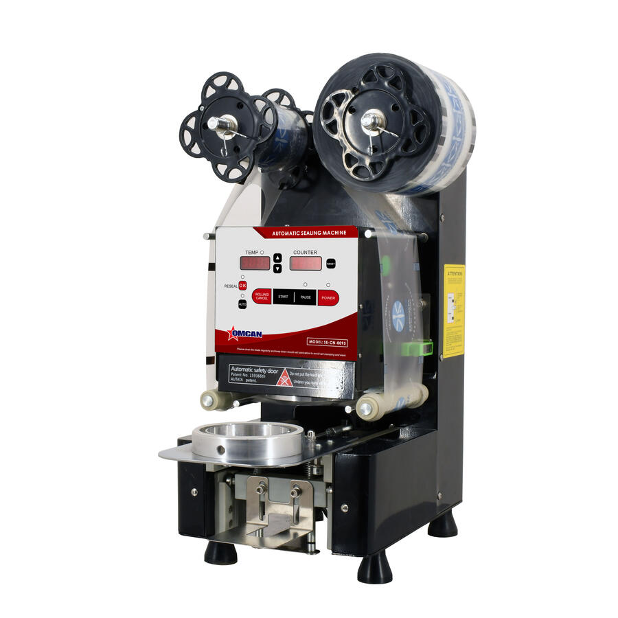 Omcan SE-CN-0095 Automatic Drink Sealing Machine, 3.7" Cup Size, 120W, Supports PP/PE/PET/Paper/PLA/Aluminum Cups