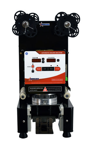 Omcan SE-CN-0095 Automatic Drink Sealing Machine, 3.7" Cup Size, 120W, Supports PP/PE/PET/Paper/PLA/Aluminum Cups
