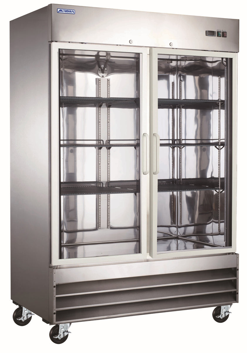 Omcan RE-CN-0021E-G-HC 29 In. Aurora Reach-In Refrigerator, 20.6 Cu. Ft., Glass Door, R290