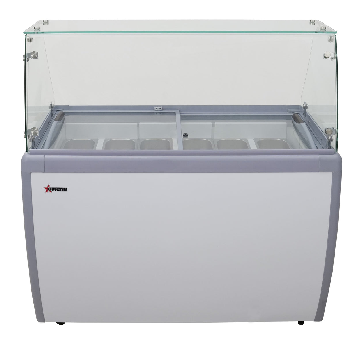 Omcan 47743 50 In. Gelato Display Case, 10.2 cu. ft. (290L), 9 x 5L Pans, Sliding Doors with Locks