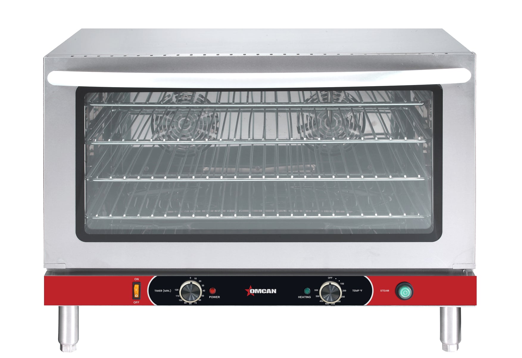 Omcan CE-CN-0004-C Countertop Convection Oven, 100L (3.53 Cu. Ft.), 4,600W, 4 Racks, Humidity Control