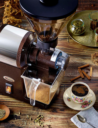 Omcan 46080 Santos 01 Santos #01 Pepper and Spice Grinder with Drawer, 31 lb/Hour, 650W, Adjustable Extra Fine to Extra Coarse
