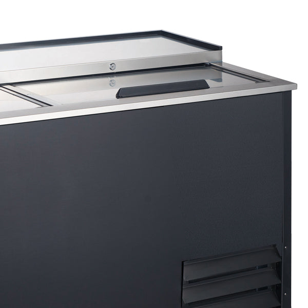 Omcan FR-CN-1270-PC 50 In. Glass Froster / Plate Chiller, 14.2 Cu. Ft. (400L), Black, Sliding Door