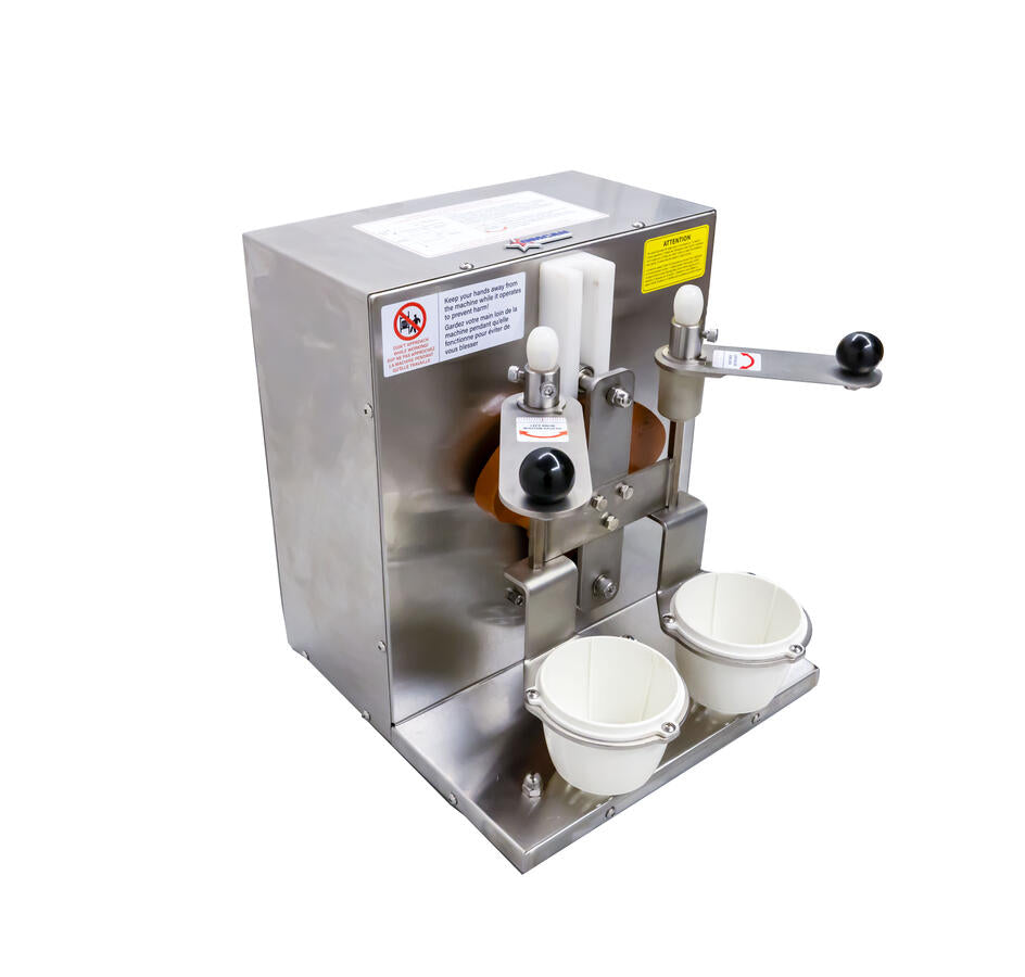 Omcan FP-CN-0200 Bubble Tea Shaking Machine, Double Cup Holders, 500-700 mL Capacity, 60W, Stainless Steel