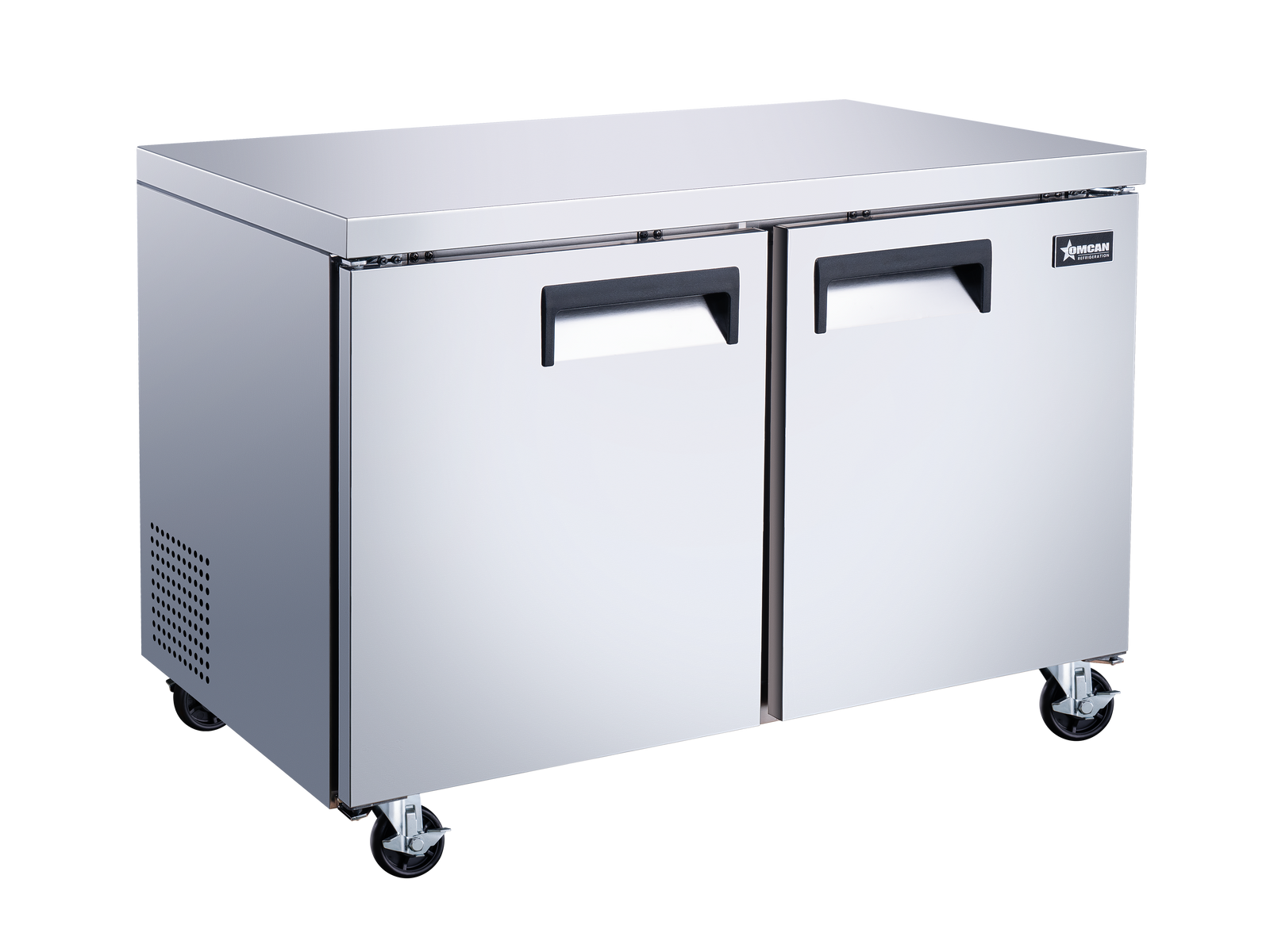 Omcan 50055 47" Two Door Undercounter Freezer, 12 cu.ft., Stainless Steel, R290 Refrigerant, Digital Controller