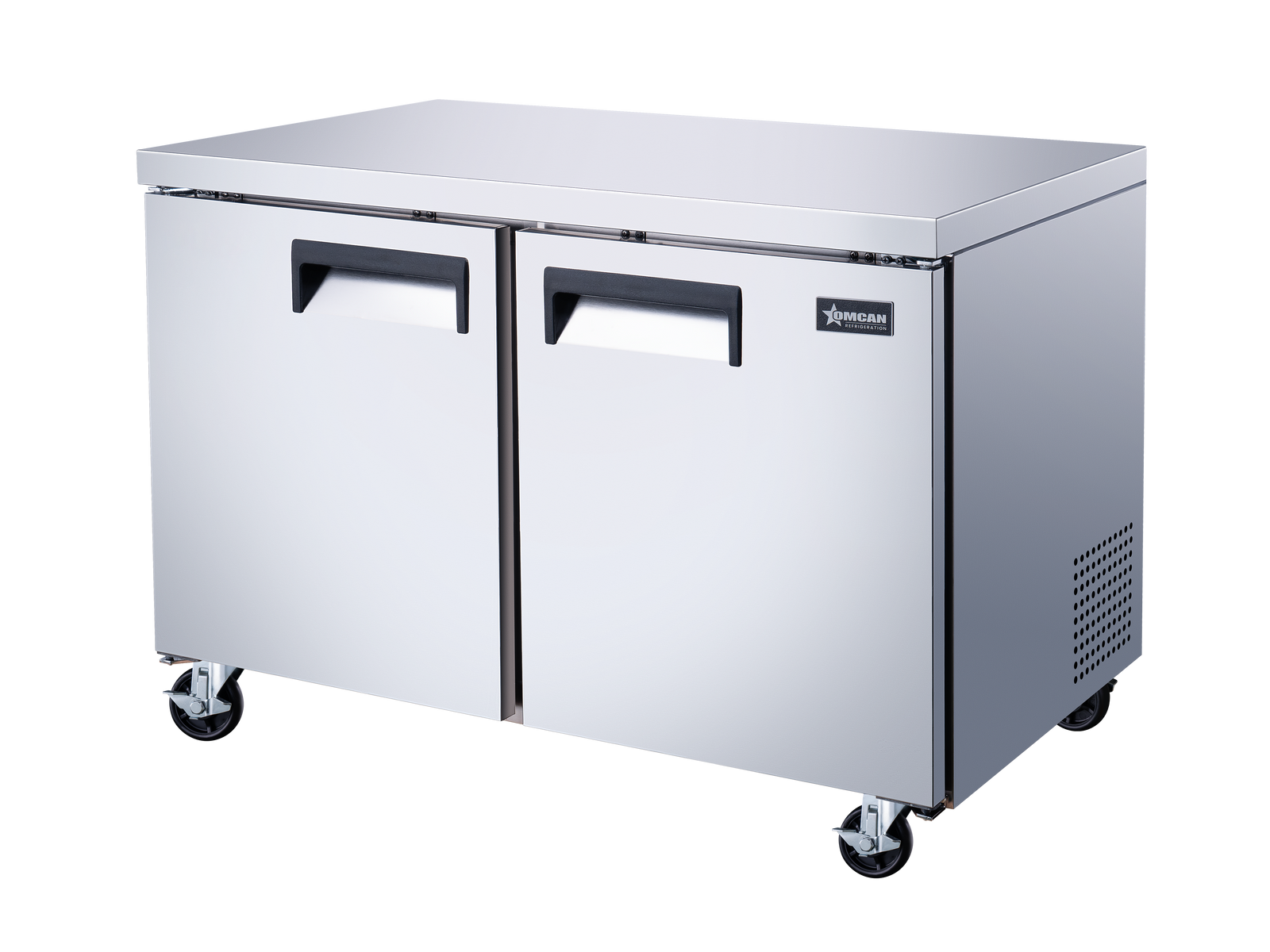 Omcan 50055 47" Two Door Undercounter Freezer, 12 cu.ft., Stainless Steel, R290 Refrigerant, Digital Controller