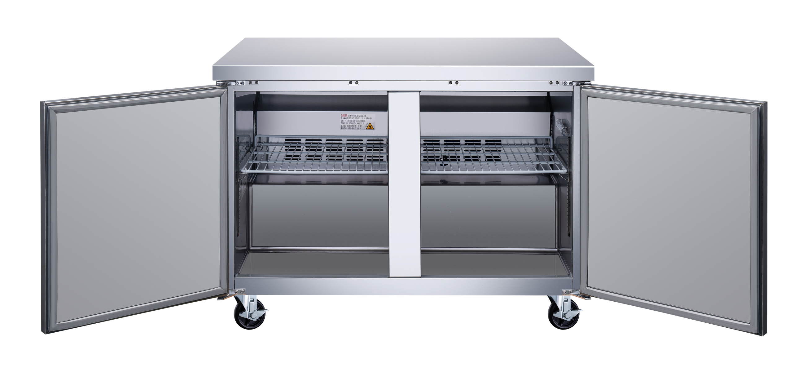 Omcan 50055 47" Two Door Undercounter Freezer, 12 cu.ft., Stainless Steel, R290 Refrigerant, Digital Controller