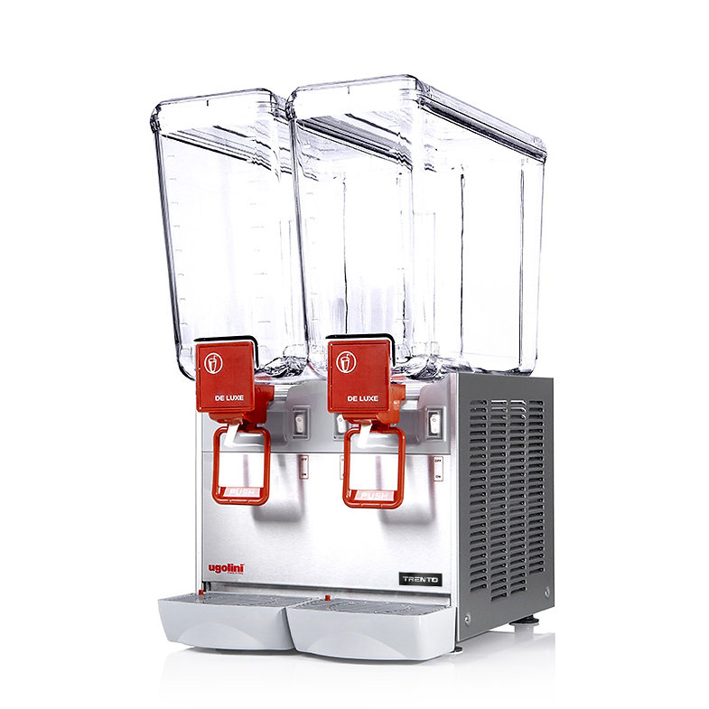 Omcan 49088 Ugolini Arctic Deluxe Double Bowl Juice Dispenser, 11 Gal. Total Capacity, Impeller Stirring