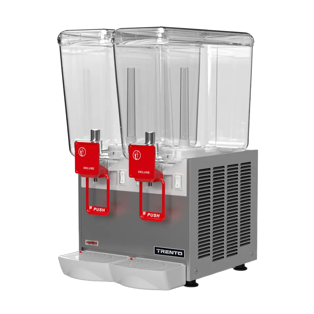 Omcan 49088 Ugolini Arctic Deluxe Double Bowl Juice Dispenser, 11 Gal. Total Capacity, Impeller Stirring