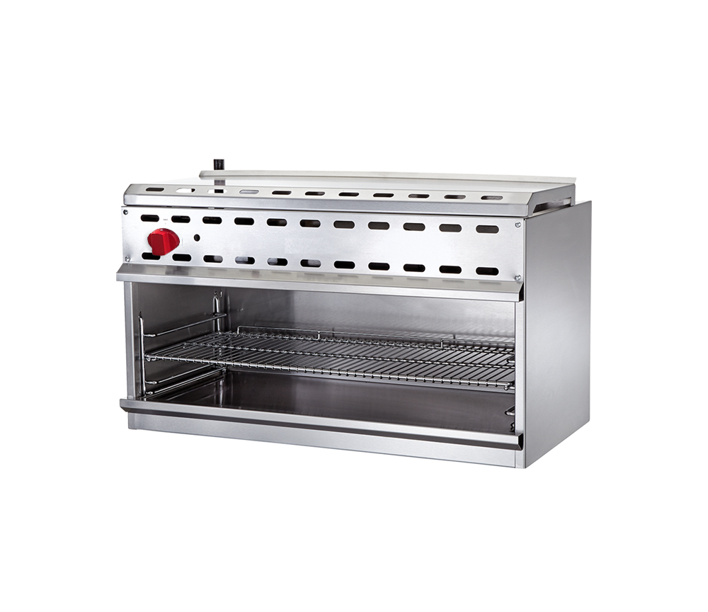 Omcan FW-CN-0048 48 In. Natural Gas Infrared Cheese Melter, 40,000 BTU, Standing Pilot Ignition, Stainless Steel