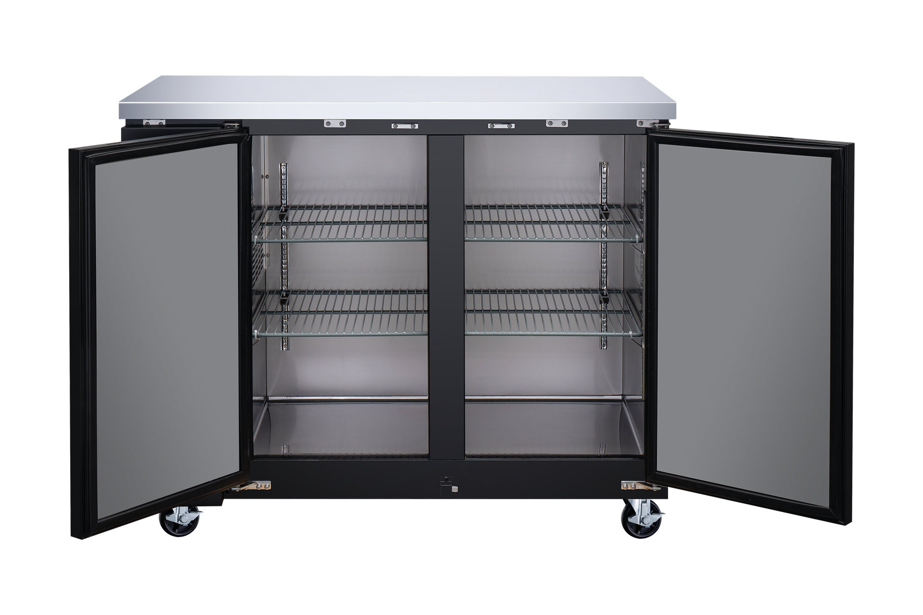 Omcan BB-CN-0012-SH 49 In. Back Bar Cooler, Solid Door, 11.8 Cu. Ft. (335L), 2 Doors