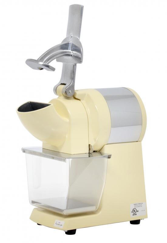 Omcan 44023 Santos 09 Heavy-Duty Countertop Ice Shaver, 220 lb/hr Output, 650W, Adjustable Disc
