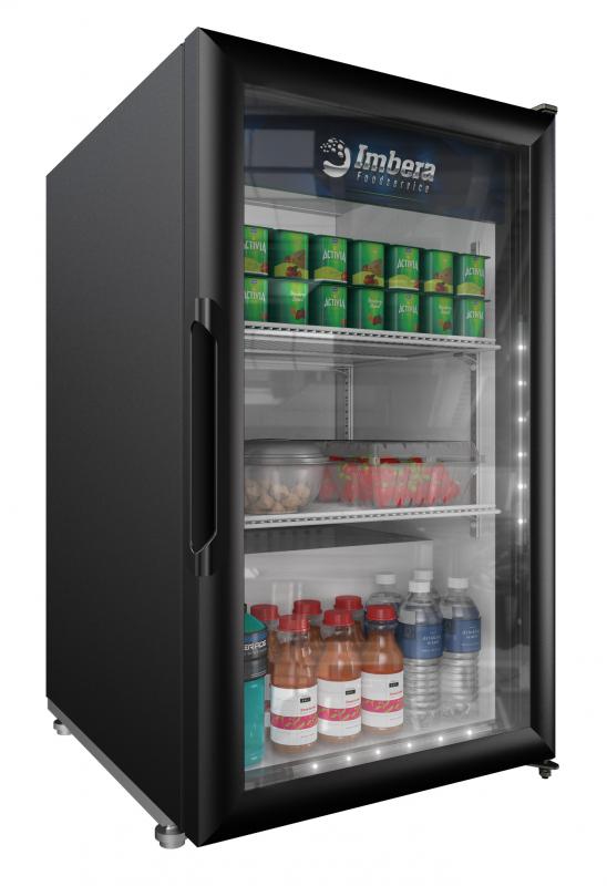 Omcan 41214 VR06 21 In. Elite Series Countertop Swing Door Refrigerator, 5.1 Cu. Ft., LED Lighting, Self-Closing Door
