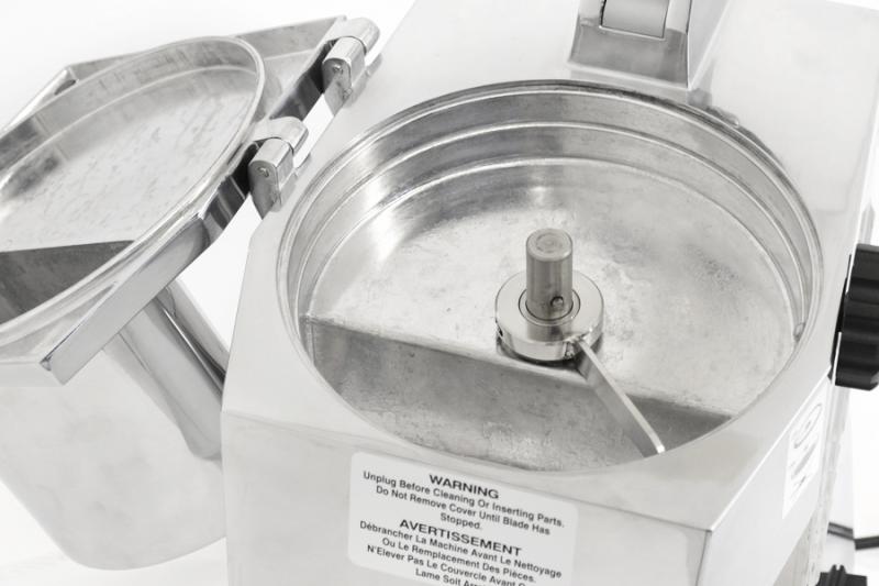 Omcan FP-IT-0300 Heavy-Duty Food Processor, 6 In. Feed Opening, 520W, 300 RPM, 7 Qt. Collection Bin