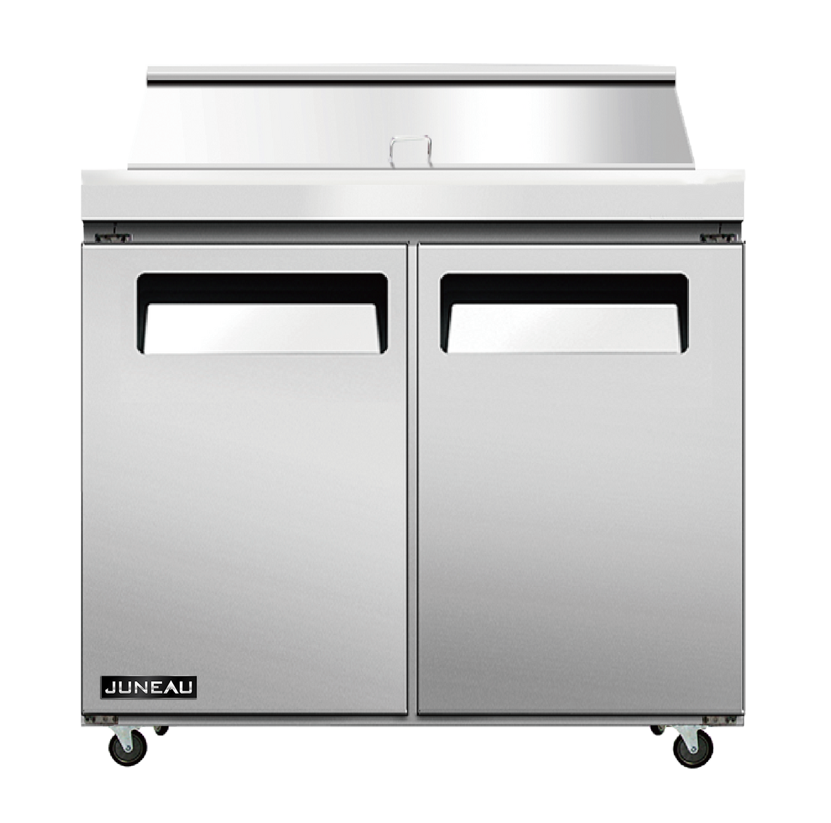 Omcan PT-TH-0920-HC 36 In. Juneau Refrigerated Prep Table, 2-Door, 9.68 Cu. Ft., R290