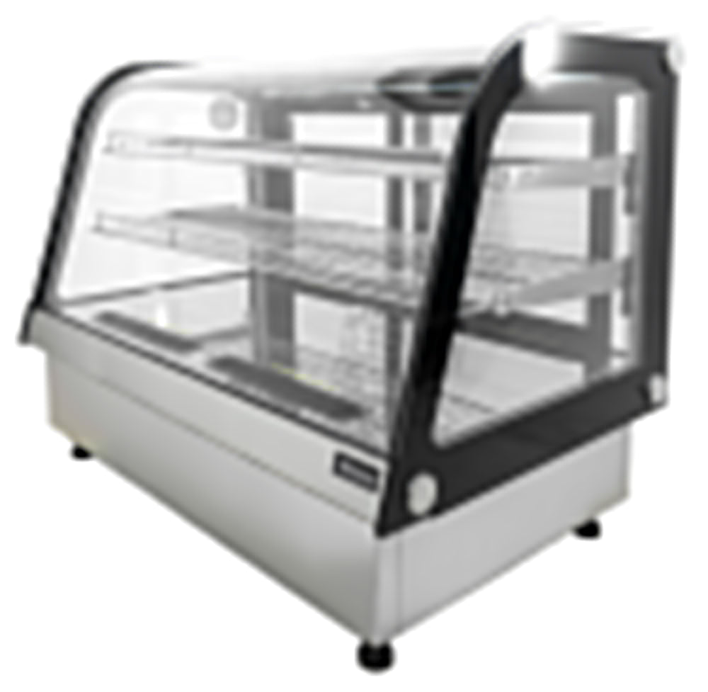 Omcan RS-CN-0160-4D 35 In. Drop-In Curved Glass Refrigerated Display Showcase, 112L (3.95 Cu. Ft.), R290